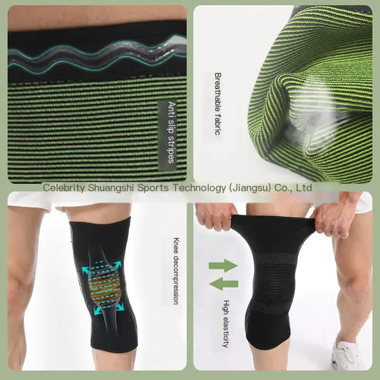 Men's Breathable Knitted Basketball Knee Pads for Sports safaristore.shop